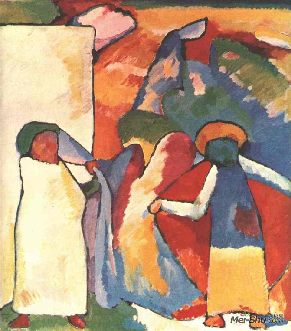 瓦西里·康定斯基(Wassily Kandinsky)高清作品《即兴创作6（非洲）》