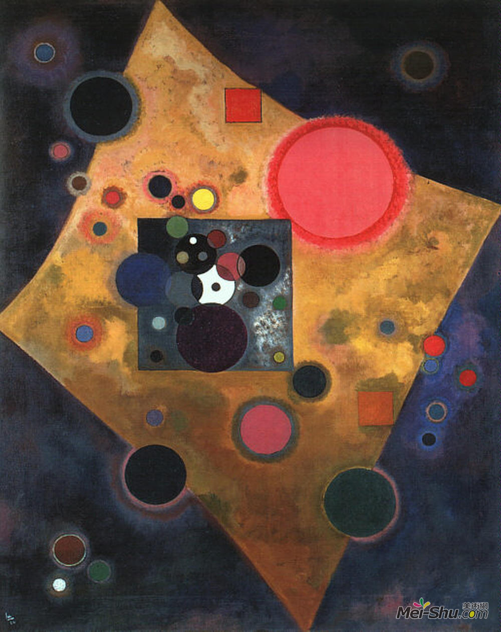 瓦西里·康定斯基(Wassily Kandinsky)高清作品《玫瑰口音》