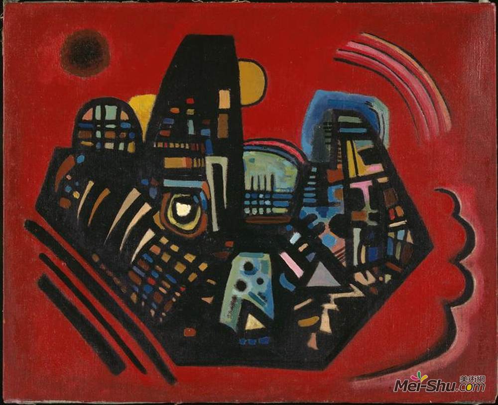 瓦西里·康定斯基(Wassily Kandinsky)高清作品《黑红》