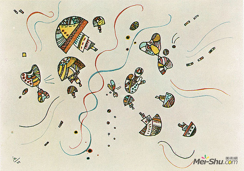 瓦西里·康定斯基(Wassily Kandinsky)高清作品《最后的水彩画》