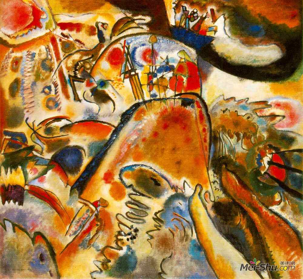 瓦西里·康定斯基(Wassily Kandinsky)高清作品《小乐趣》