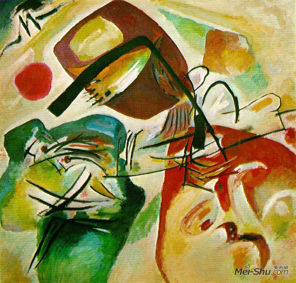 瓦西里·康定斯基(Wassily Kandinsky)高清作品《黑色拱门画》