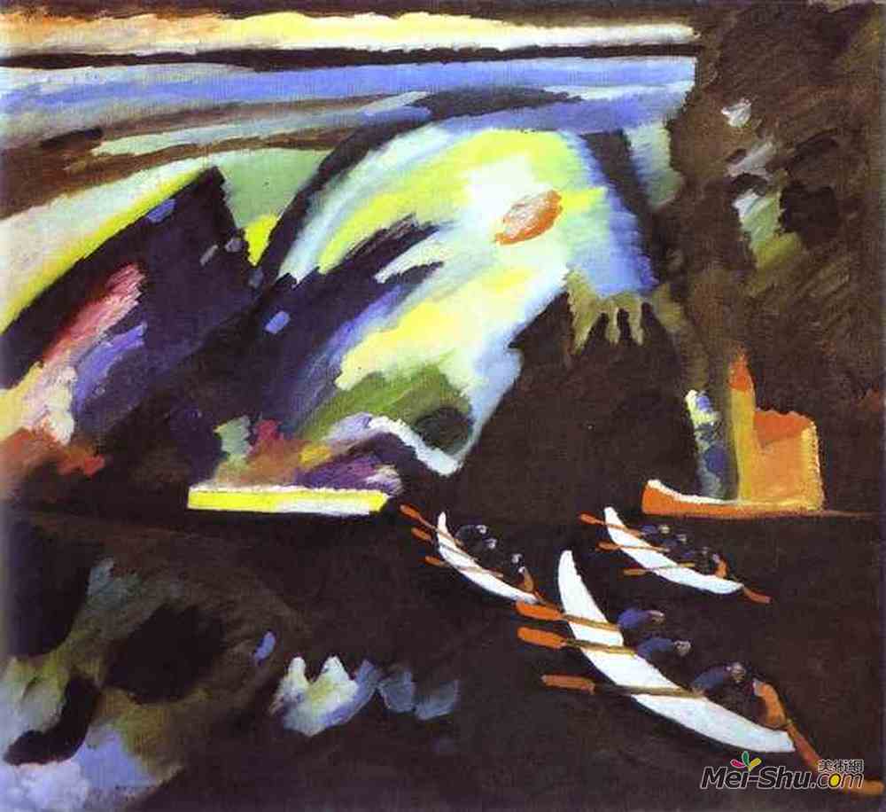 瓦西里·康定斯基(Wassily Kandinsky)高清作品《乘船旅行》