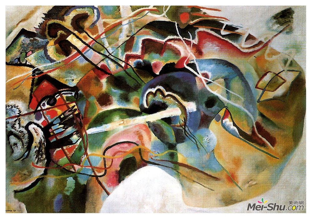 瓦西里·康定斯基(Wassily Kandinsky)高清作品《白边画》