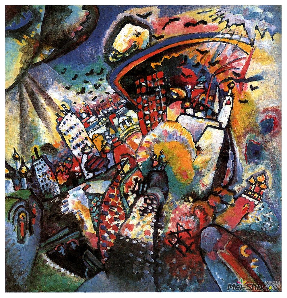 瓦西里·康定斯基(Wassily Kandinsky)高清作品《莫斯科一号》