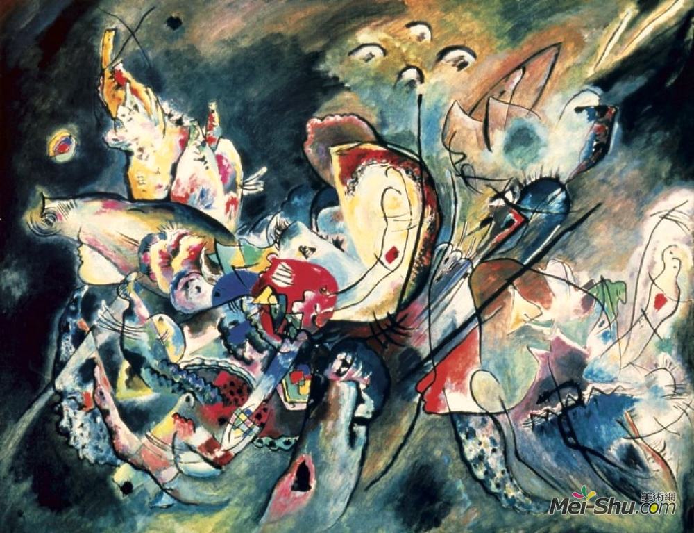 瓦西里·康定斯基(Wassily Kandinsky)高清作品《烦恼的》