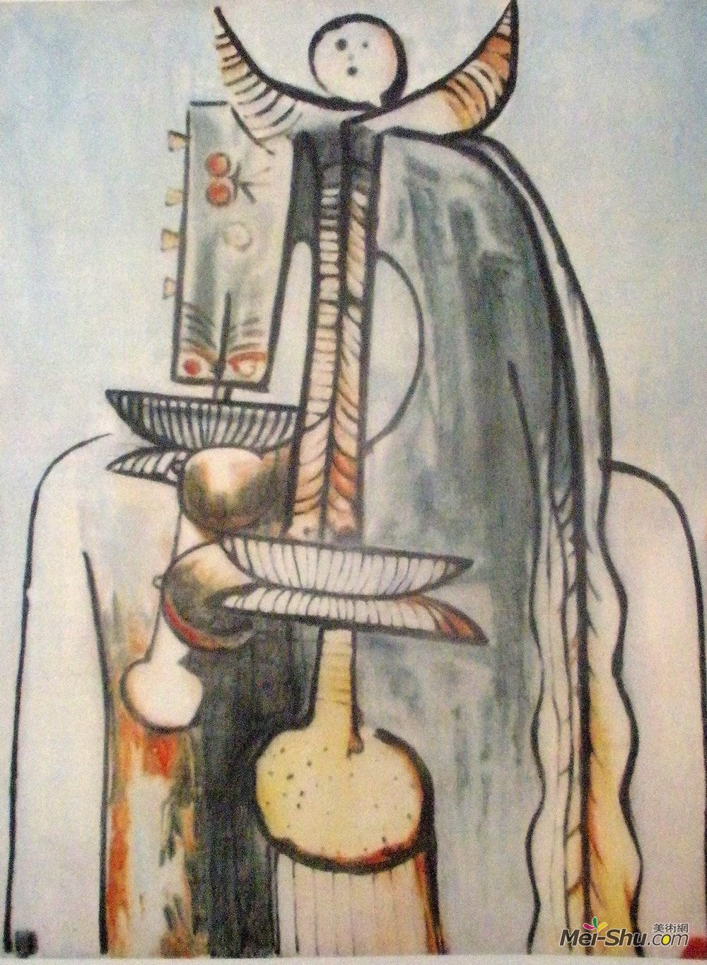 林飞龙(Wifredo Lam)高清作品《雌马》
