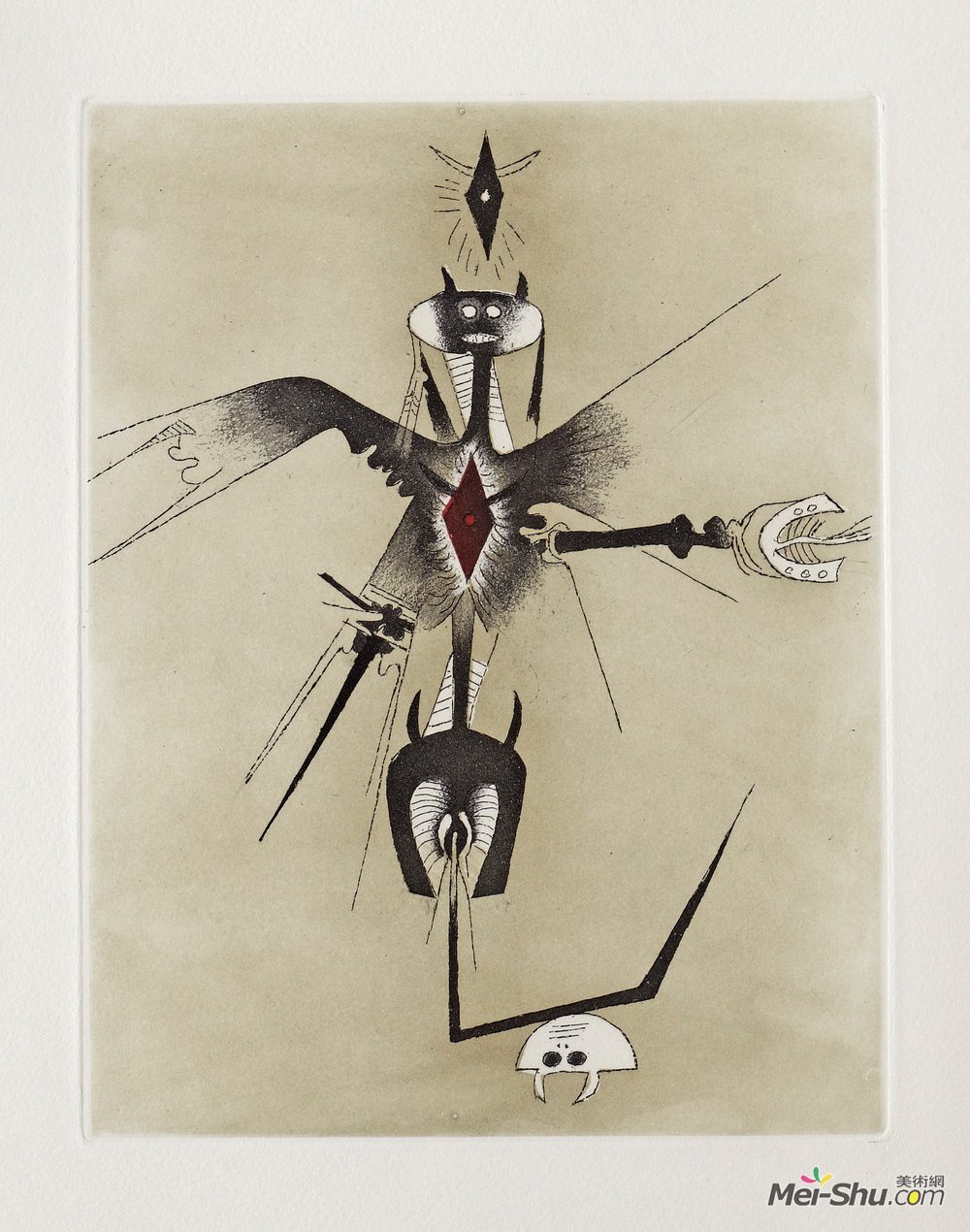 林飞龙(Wifredo Lam)高清作品《黑天使》