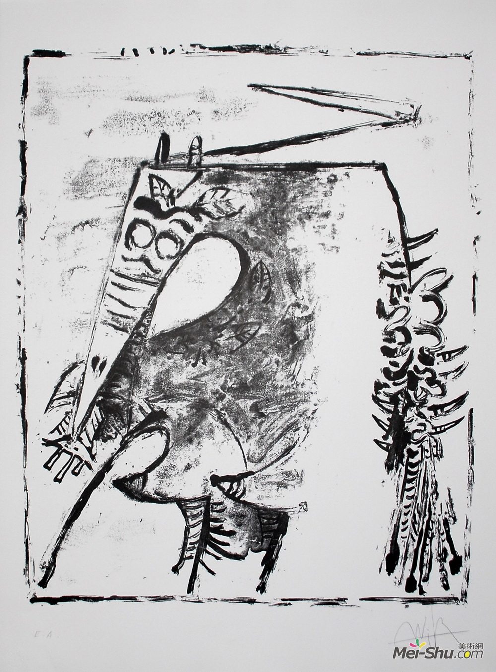 林飞龙(Wifredo Lam)高清作品《图布兰奇》