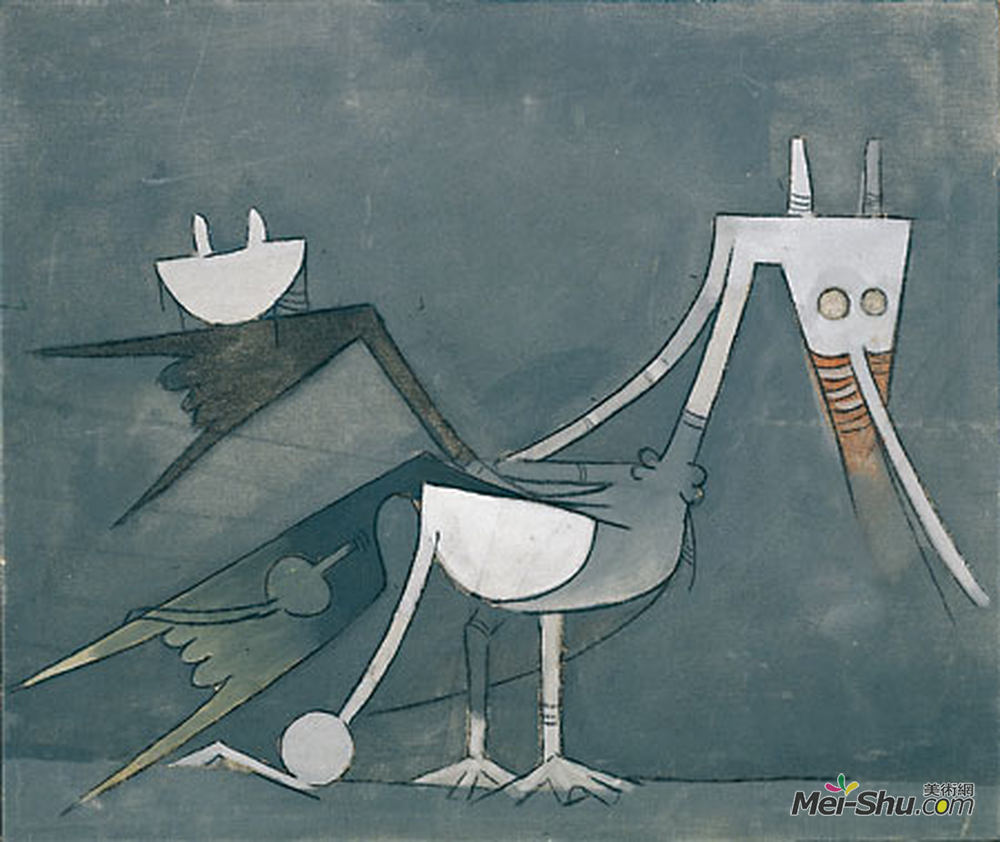 林飞龙(Wifredo Lam)高清作品《卡拉与安倍》