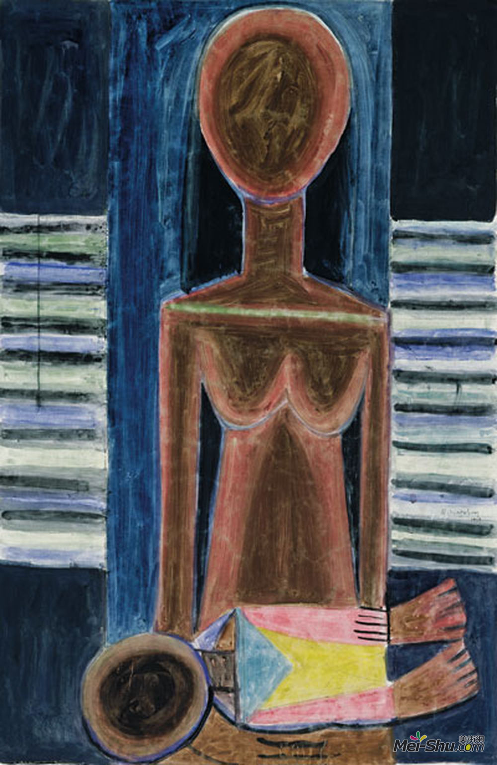 林飞龙(Wifredo Lam)高清作品《母子二》