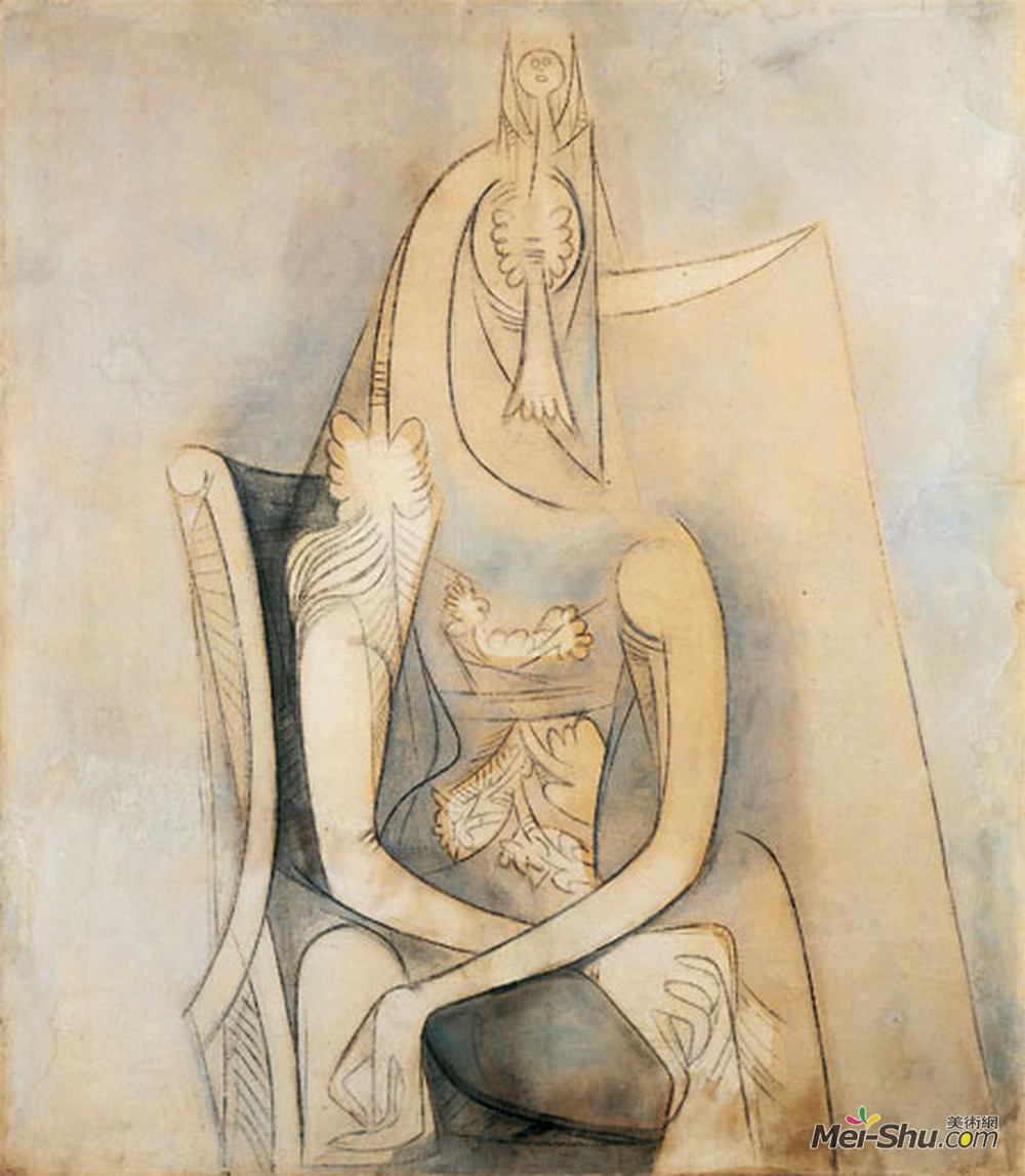 林飞龙(Wifredo Lam)高清作品《穆杰尔森塔达》