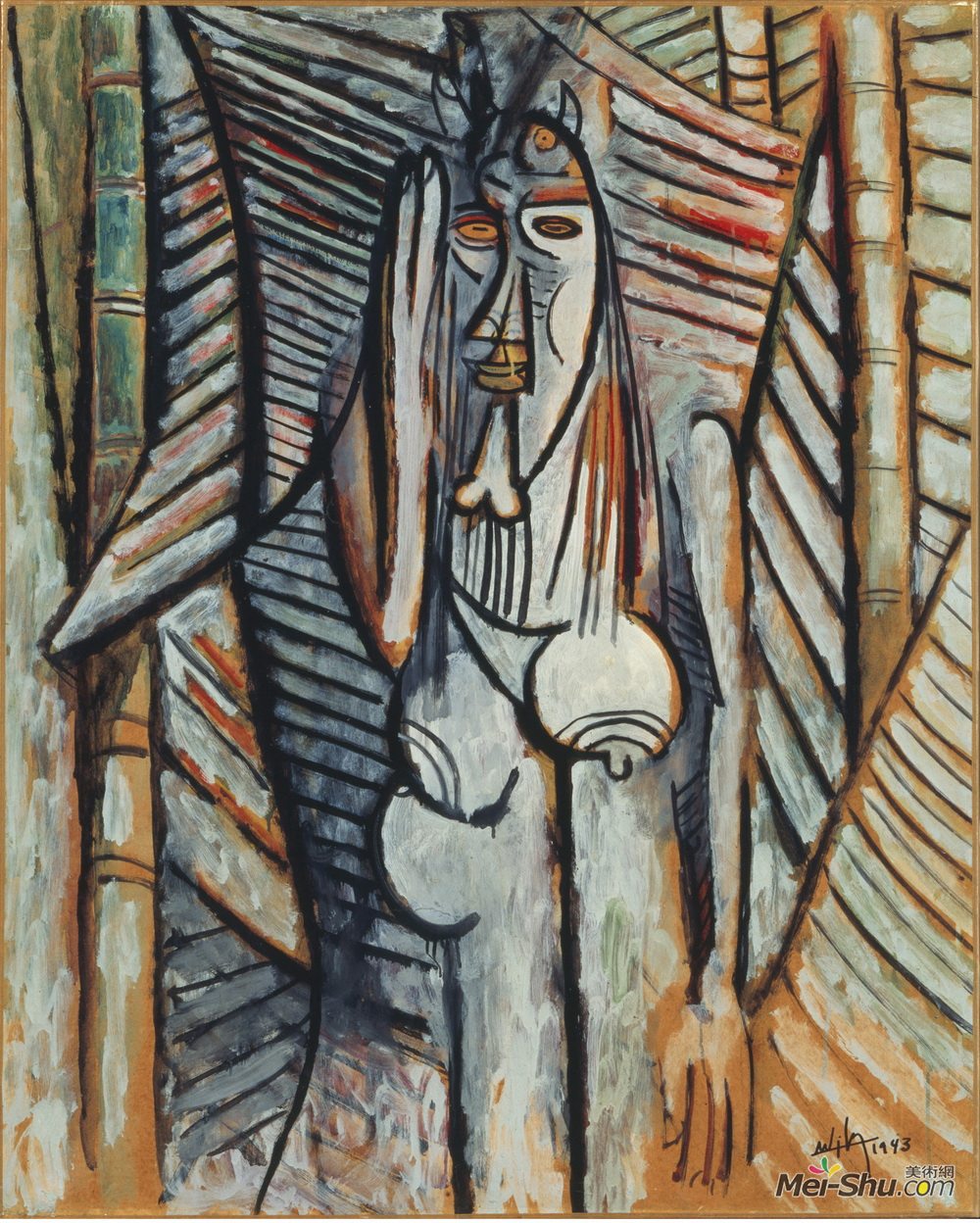 林飞龙(Wifredo Lam)高清作品《杂音》