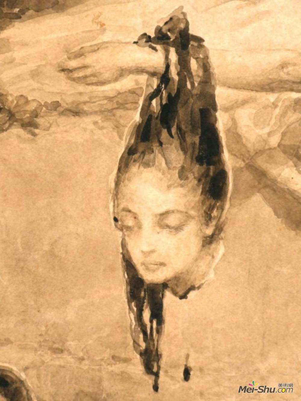 威廉·科塔宾斯基(Wilhelm Kotarbinski)高清作品《开罗的女儿（细节）》
