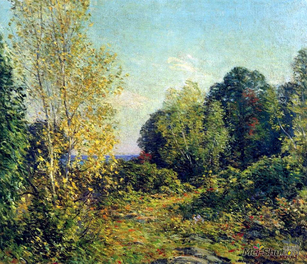 乌伊拉德·梅特卡夫(Willard Metcalf)高清作品《接近秋天》