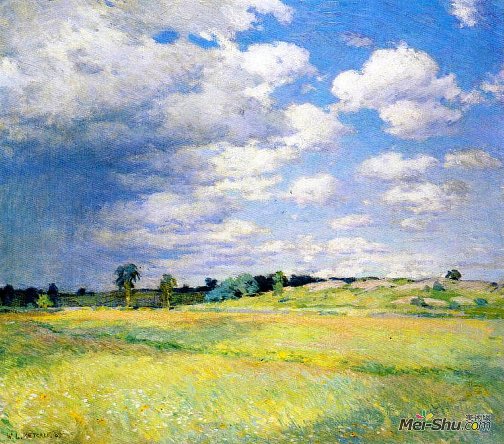 乌伊拉德·梅特卡夫(Willard Metcalf)高清作品《飞行阴影》