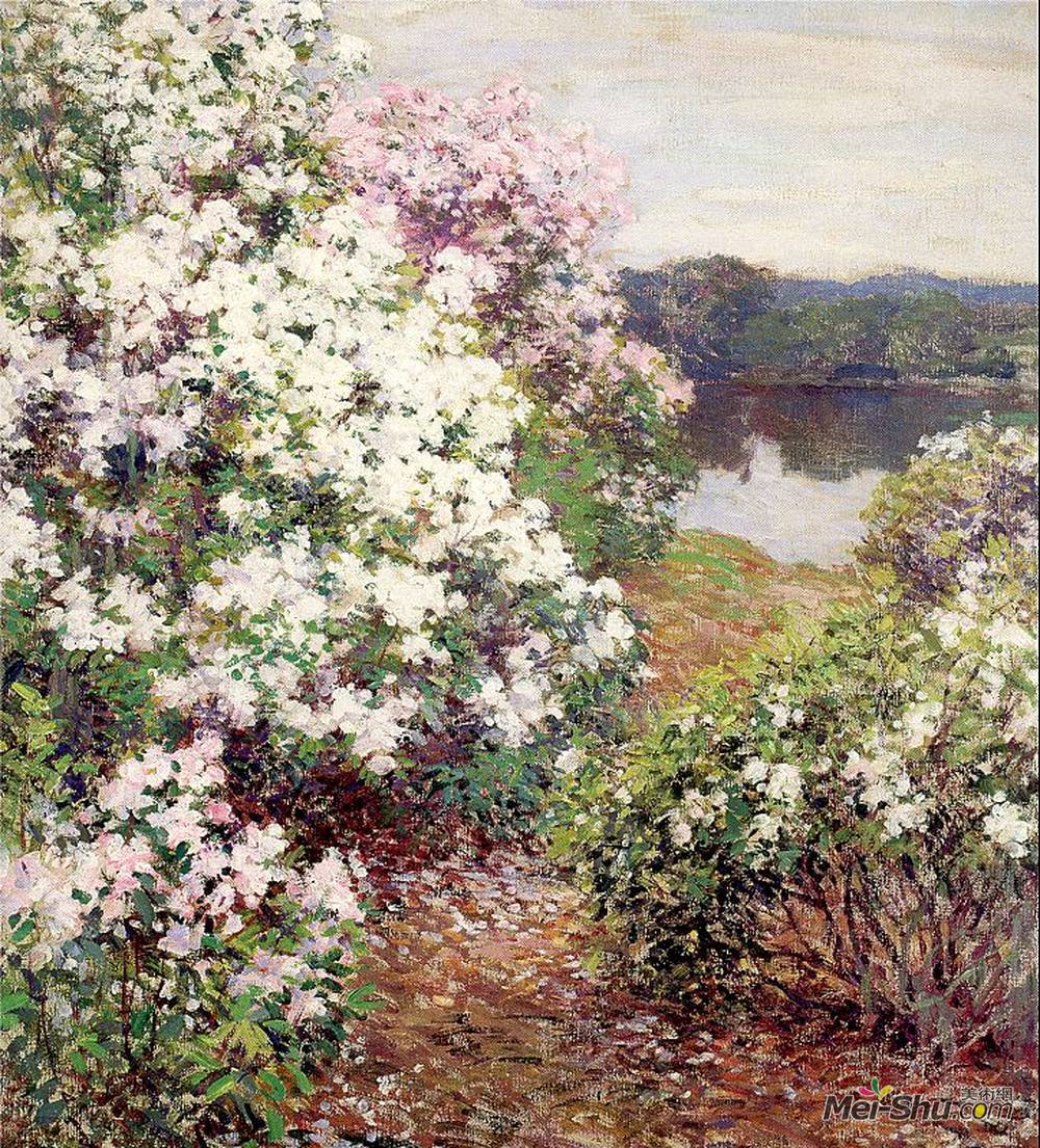 乌伊拉德·梅特卡夫(Willard Metcalf)高清作品《月桂山》