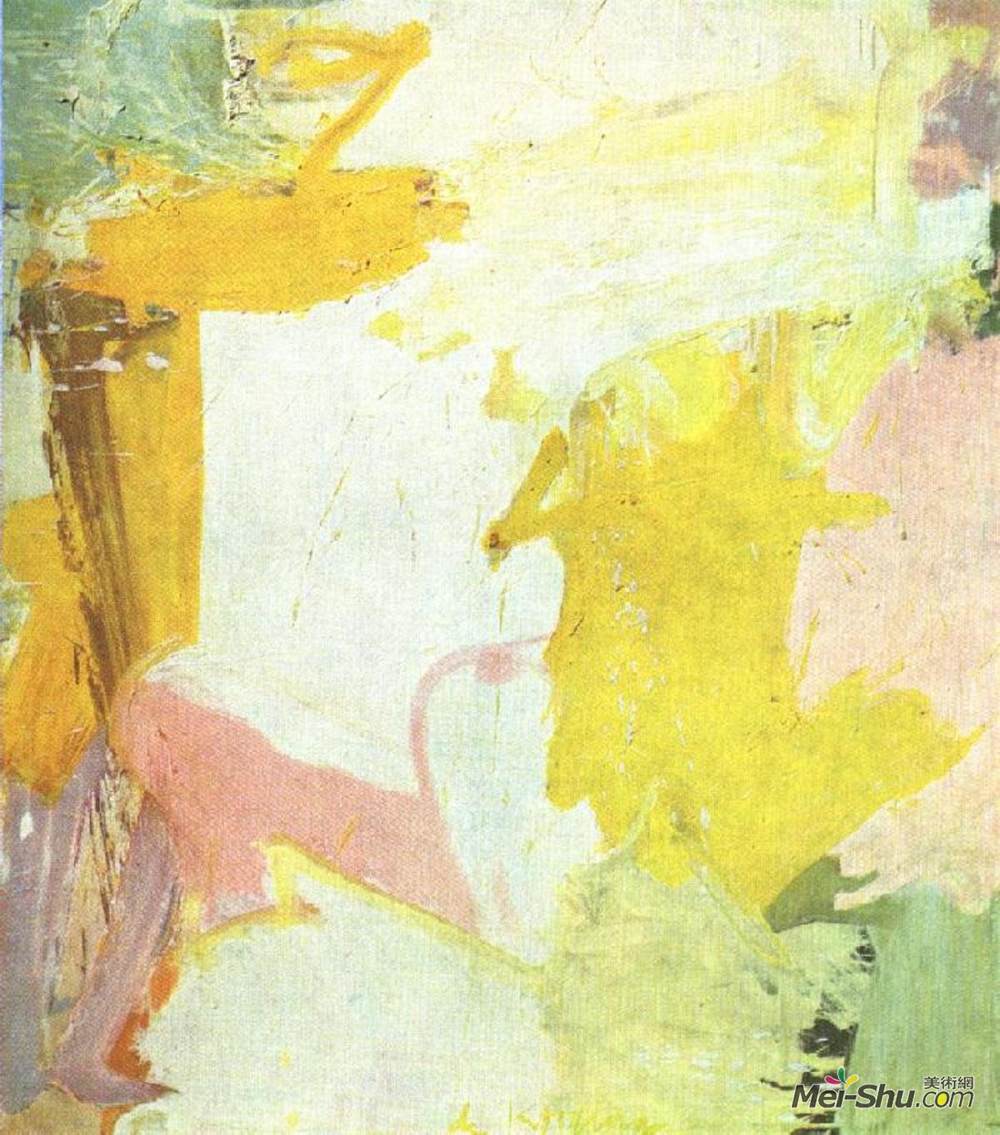 威廉·德·库宁(Willem de Kooning)高清作品《路易丝点玫瑰色指头曙光》