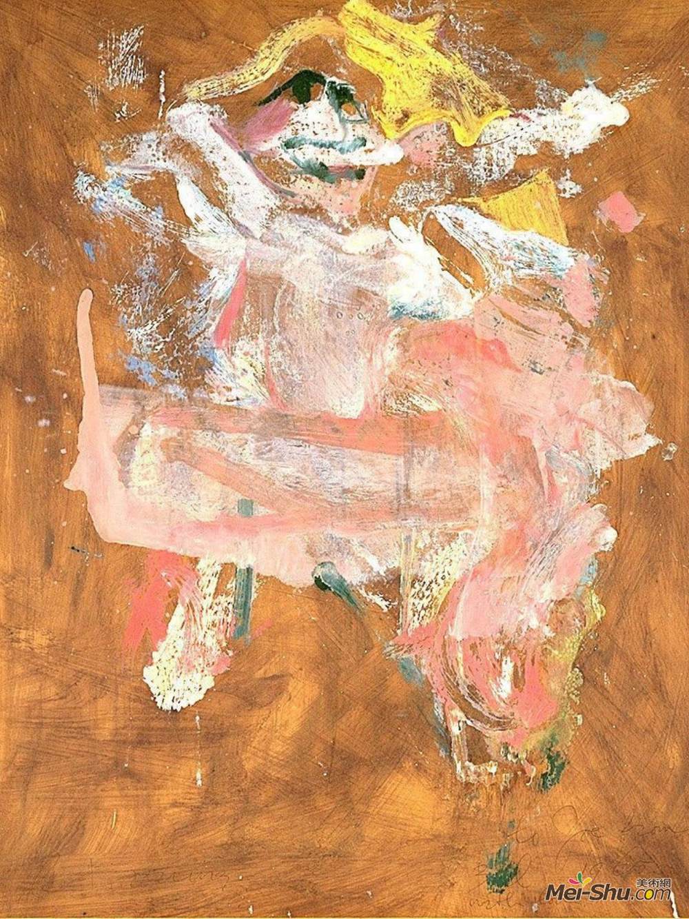 威廉·德·库宁(Willem de Kooning)高清作品《红粉佳人》