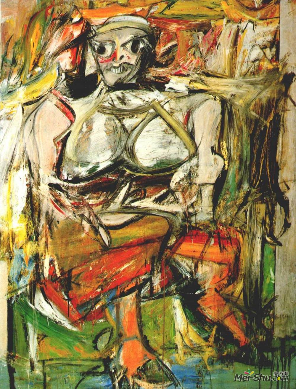 威廉·德·库宁(Willem de Kooning)高清作品《女人我》