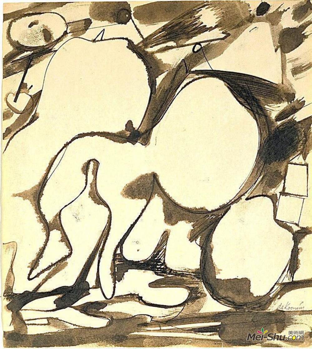 威廉·德·库宁(Willem de Kooning)高清作品《无题》
