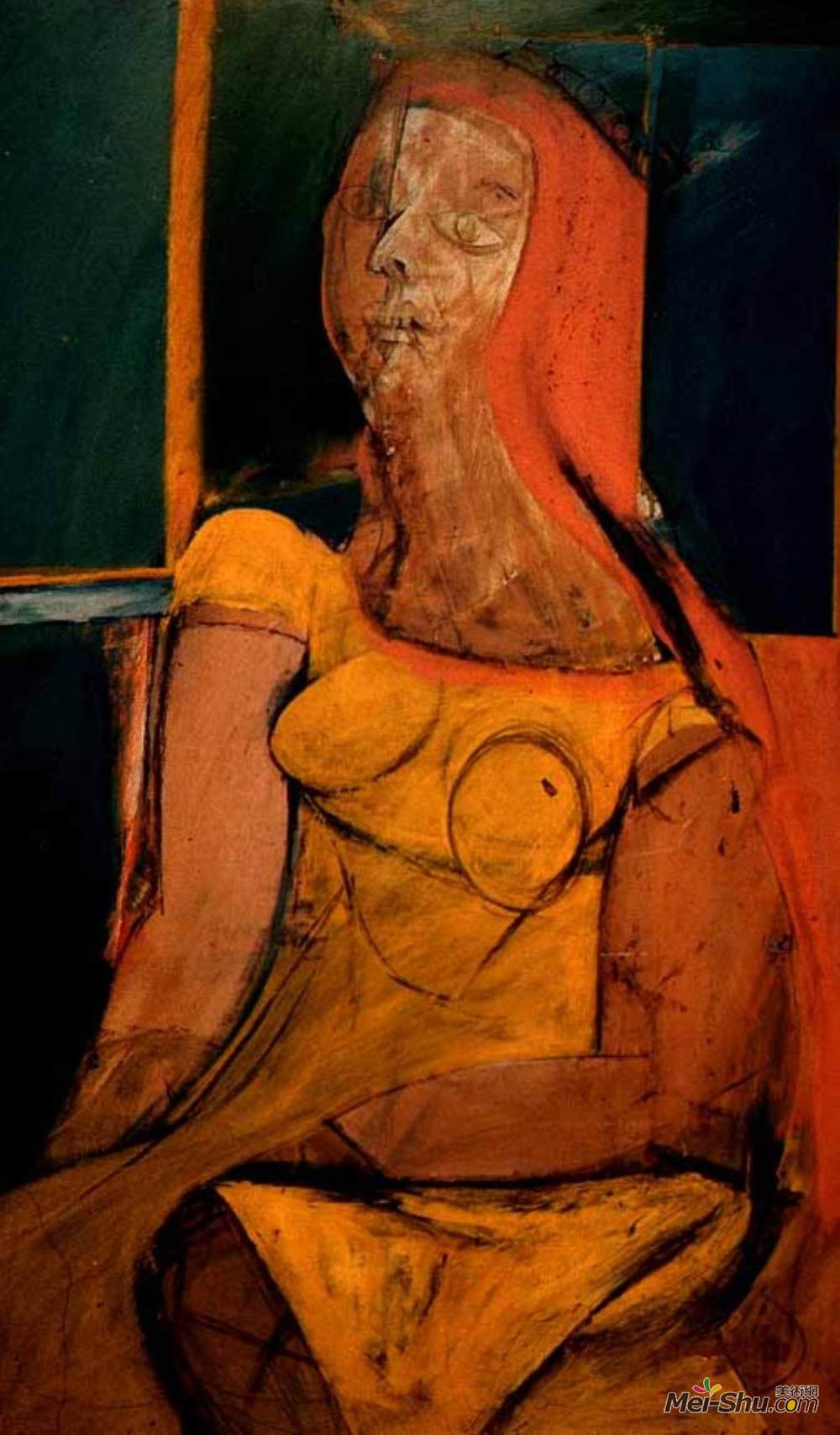 威廉·德·库宁(Willem de Kooning)高清作品《红心皇后》