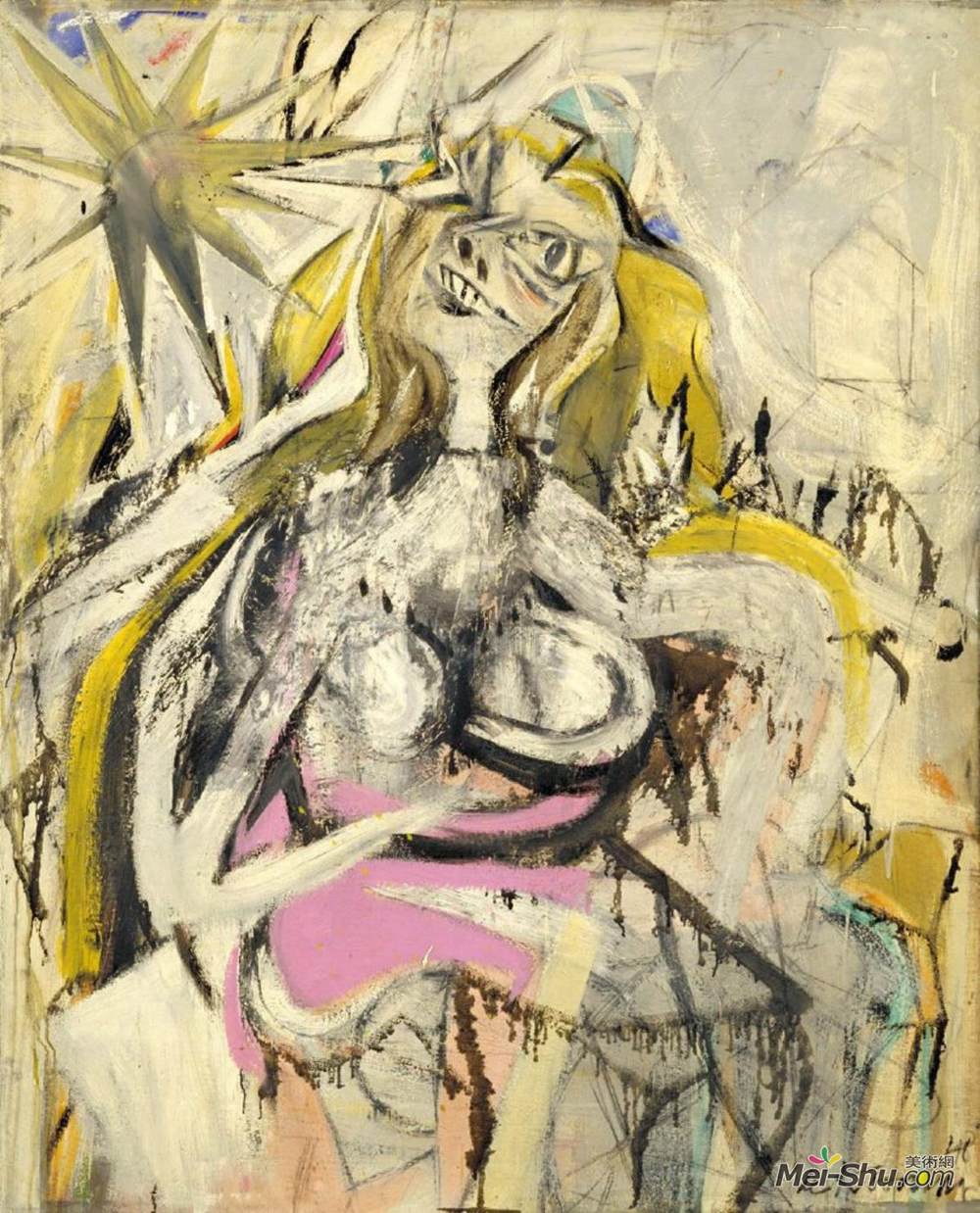 威廉·德·库宁(Willem de Kooning)高清作品《Woman/Verso: Untitled》