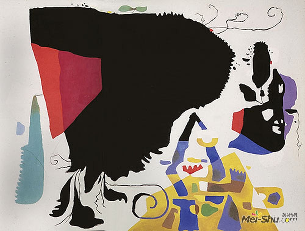 维利·鲍迈斯特(Willi Baumeister)高清作品《幻影黄桌》