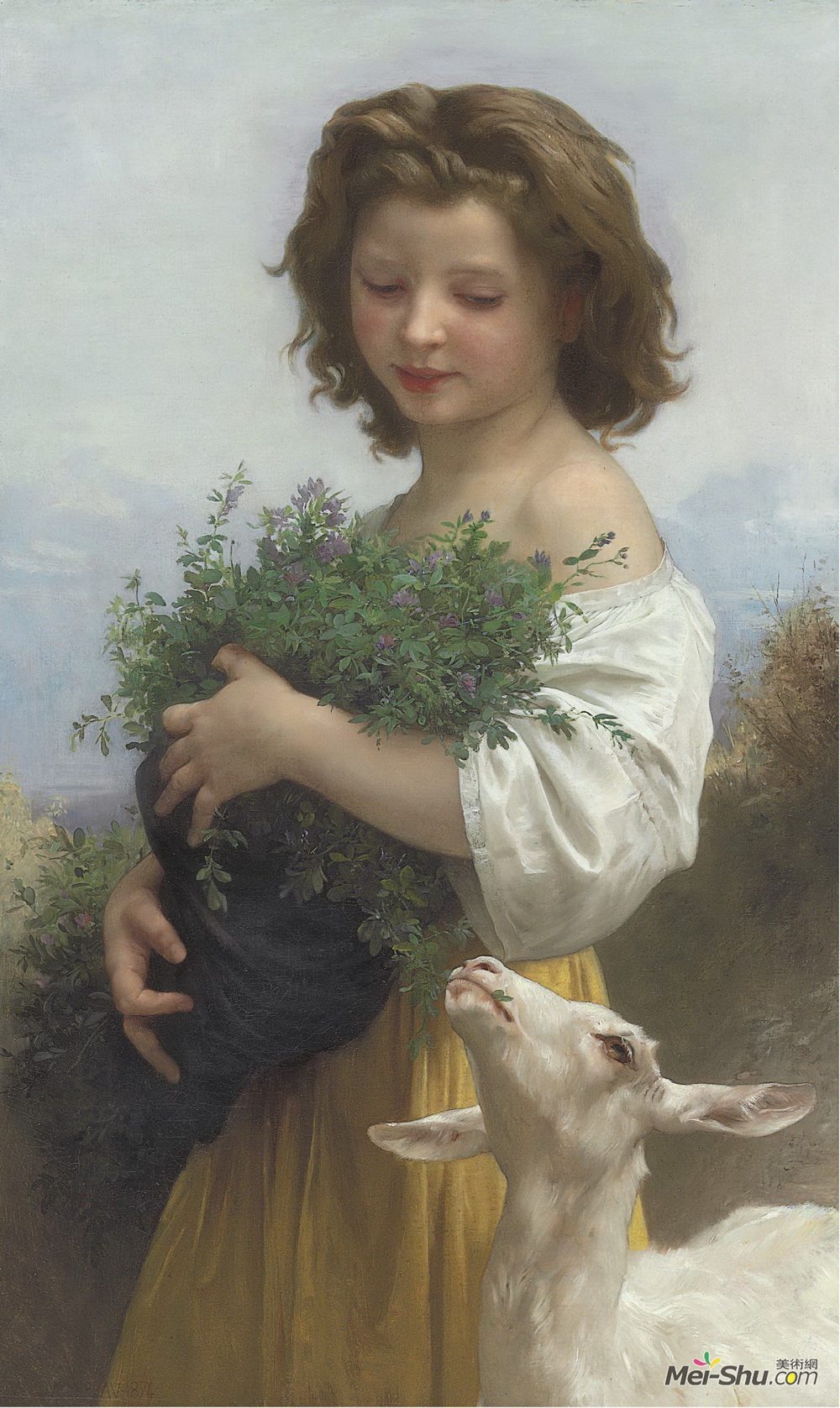 威廉·阿道夫·布格罗(William-Adolphe Bouguereau)高清作品《小埃斯梅拉达》