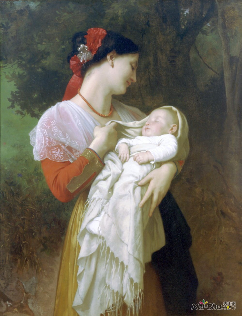 布格罗 母爱》威廉·阿道夫·布格罗(William-Adolphe Bouguereau)高清作品欣赏_威廉·阿道夫·布格罗作品_威廉·阿道夫·布格罗 专题网站_艺术大师_美术网-Mei-shu.com
