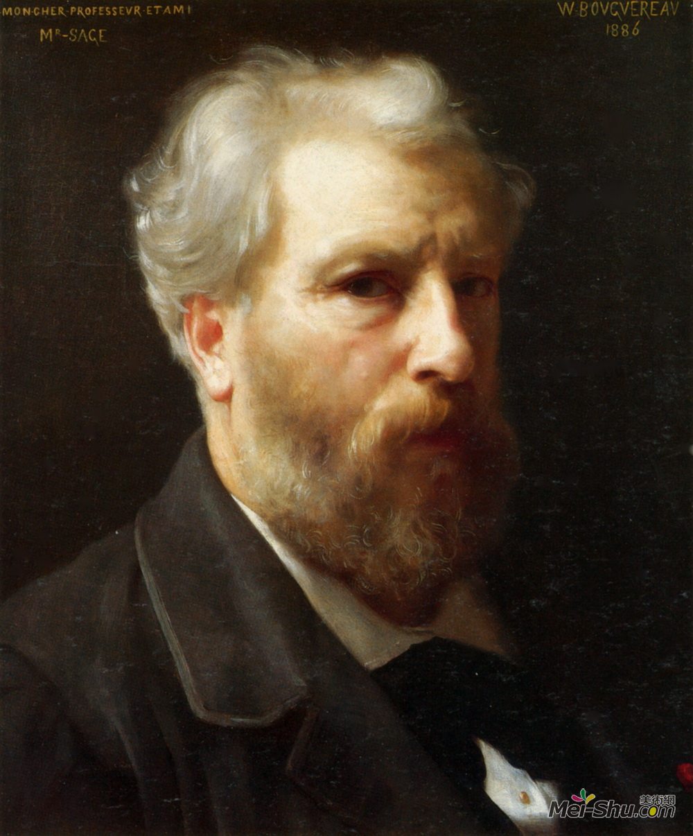 威廉·阿道夫·布格罗(William-Adolphe Bouguereau)高清作品《自拍庆贺两米的圣人。》