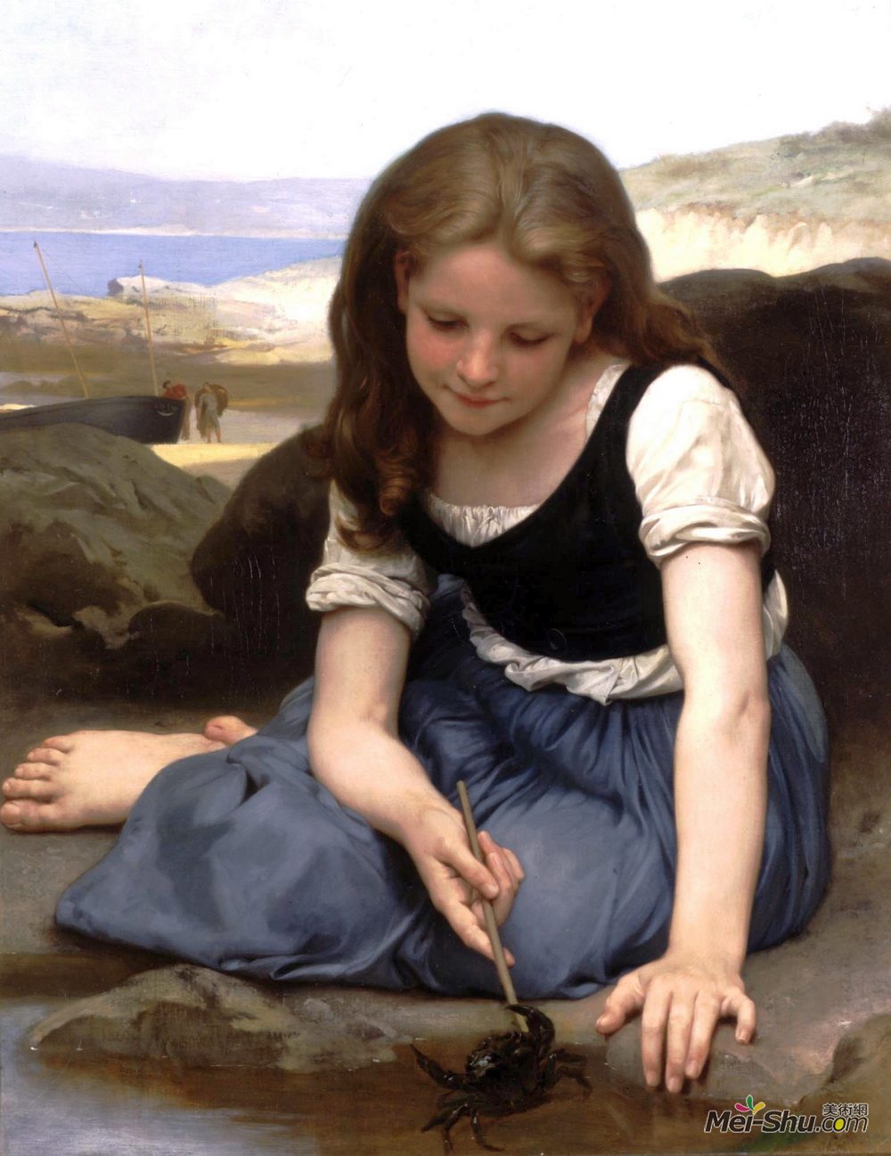 威廉·阿道夫·布格罗(William-Adolphe Bouguereau)高清作品《螃蟹》