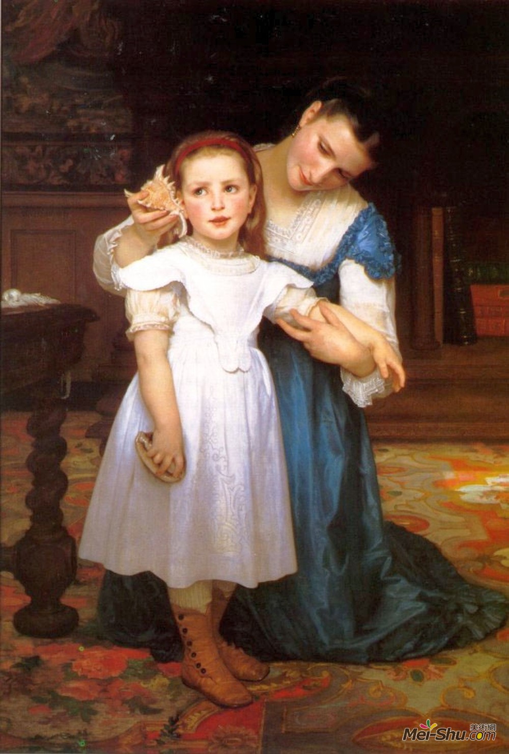 威廉·阿道夫·布格罗(William-Adolphe Bouguereau)高清作品《贝壳》