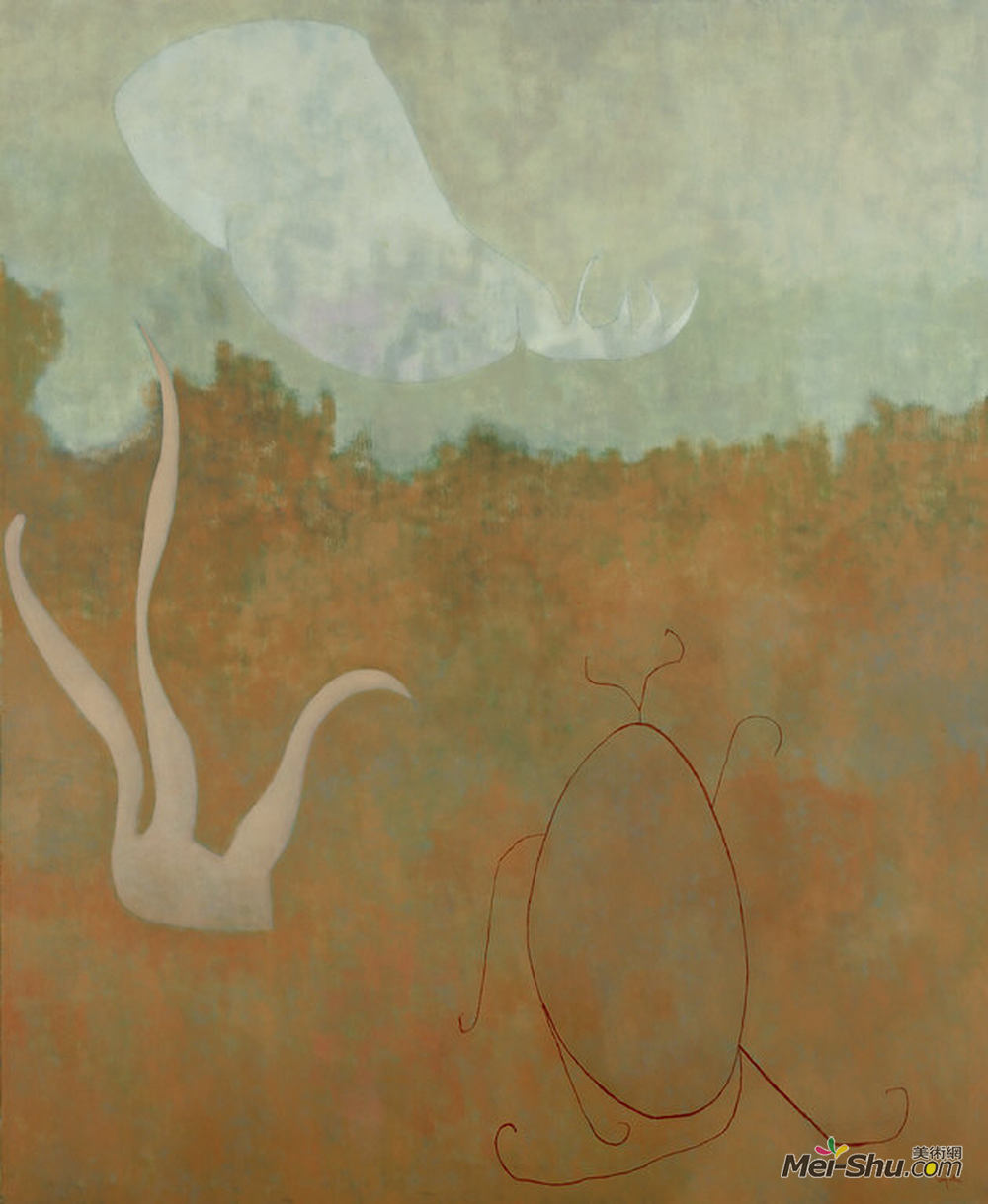 威廉·巴齐茨(William Baziotes)高清作品《红色景观》