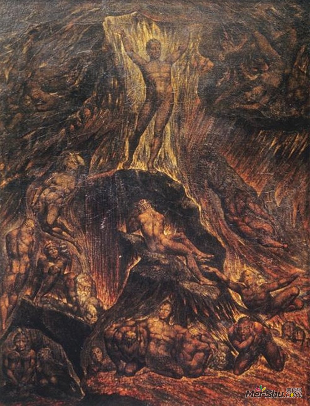 威廉·布莱克(William Blake)高清作品《撒旦召唤他的军团》