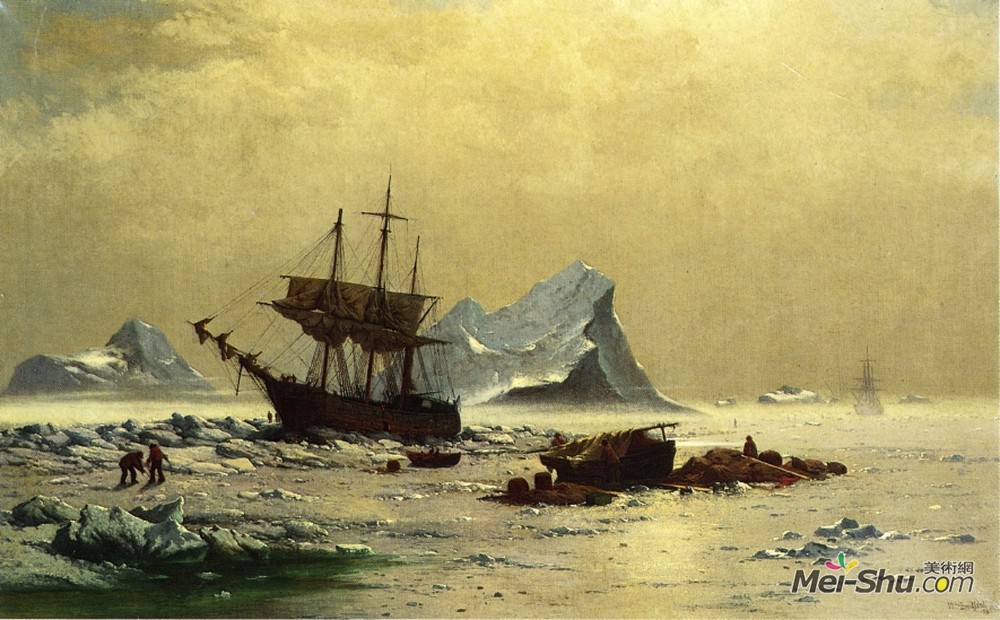 列夫拉格里奥(William Bradford)高清作品《在浮冰之中》