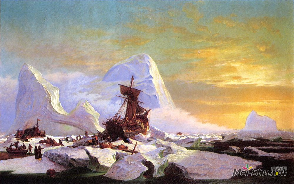 列夫拉格里奥(William Bradford)高清作品《在冰中碾碎》
