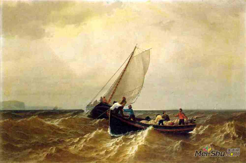 列夫拉格里奥(William Bradford)高清作品《芬迪湾渔船》