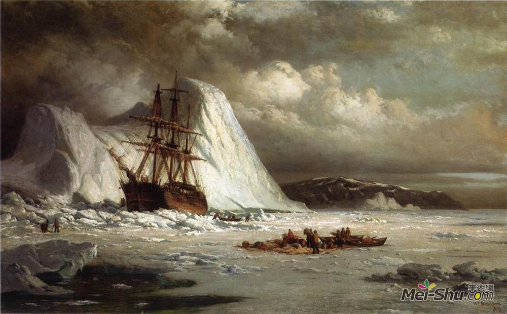 列夫拉格里奥(William Bradford)高清作品《冰封船》