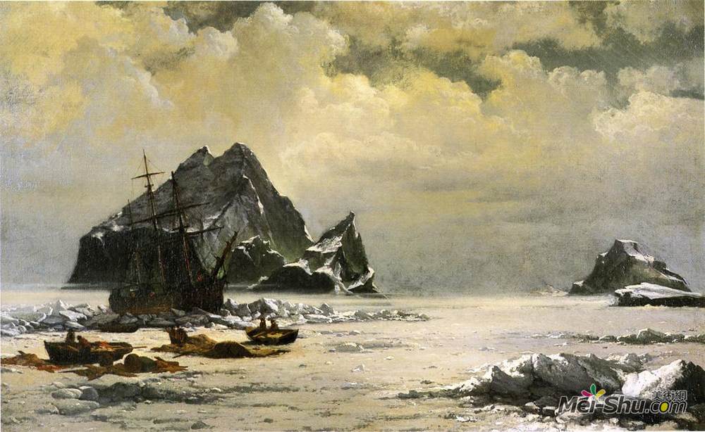 列夫拉格里奥(William Bradford)高清作品《北极冰原上的早晨》