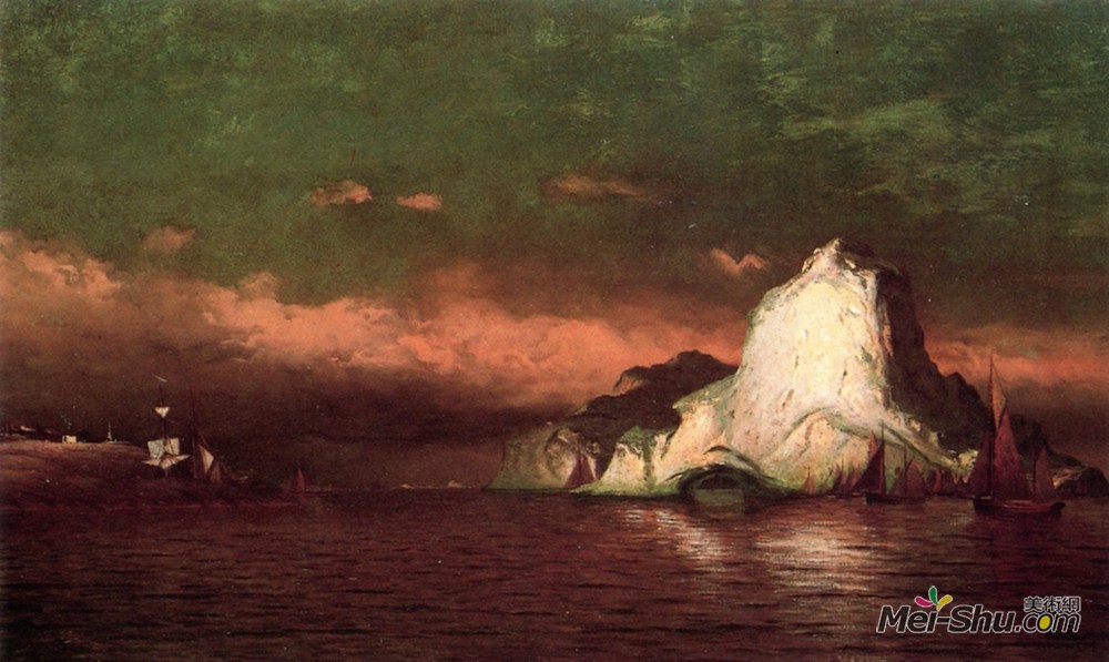 列夫拉格里奥(William Bradford)高清作品《珀西的岩石，贝尔岛海峡》