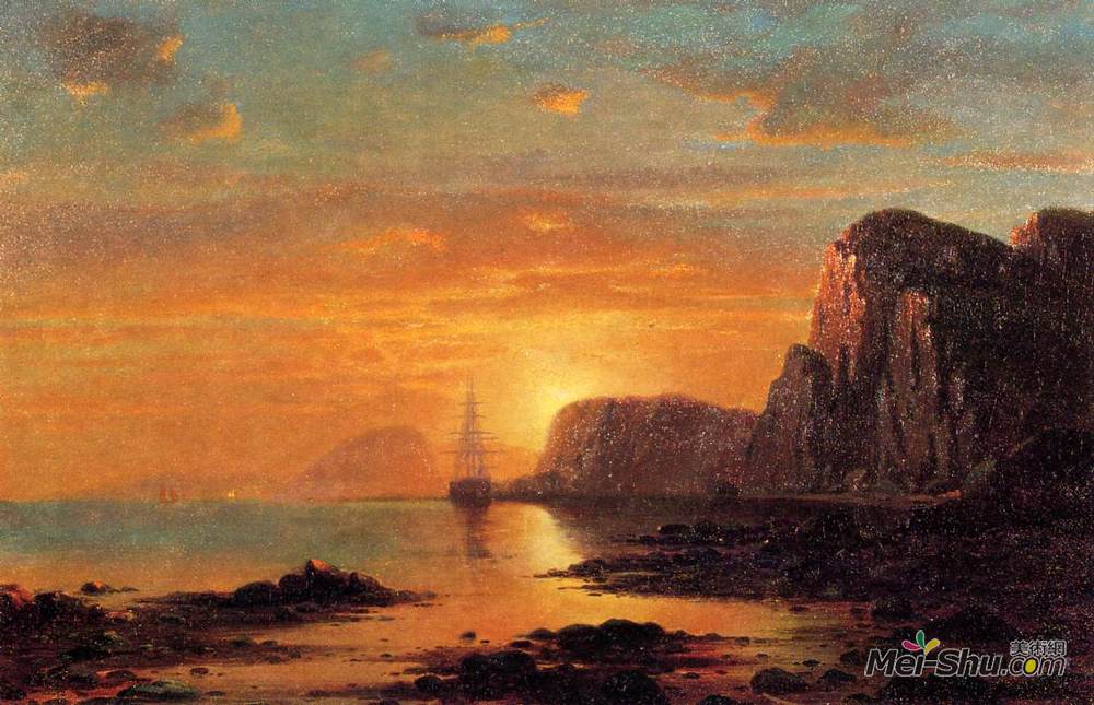 列夫拉格里奥(William Bradford)高清作品《海景。森塞特悬崖》
