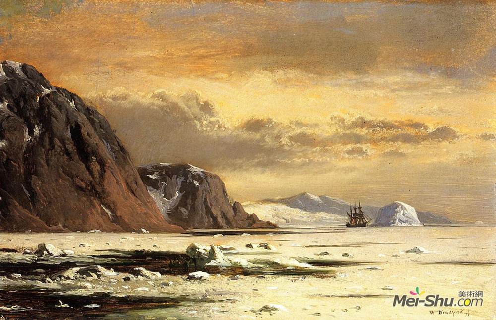列夫拉格里奥(William Bradford)高清作品《冰山海景》