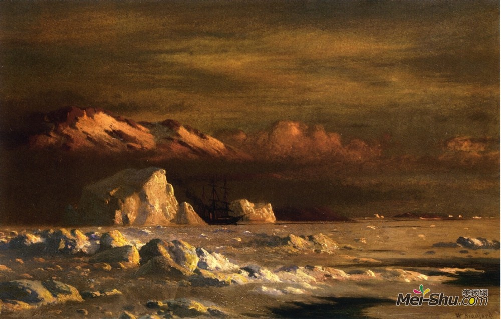 列夫拉格里奥(William Bradford)高清作品《船舶和冰山》
