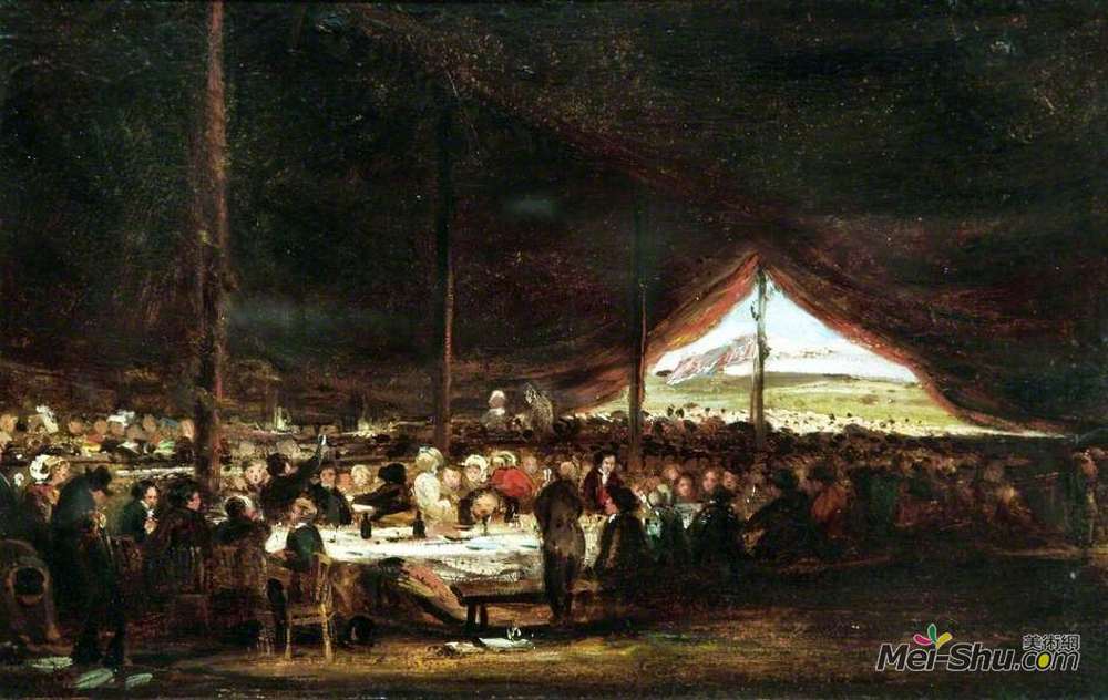 威廉·柯林斯(William Collins)高清作品《爱丁堡改革俱乐部宴会》