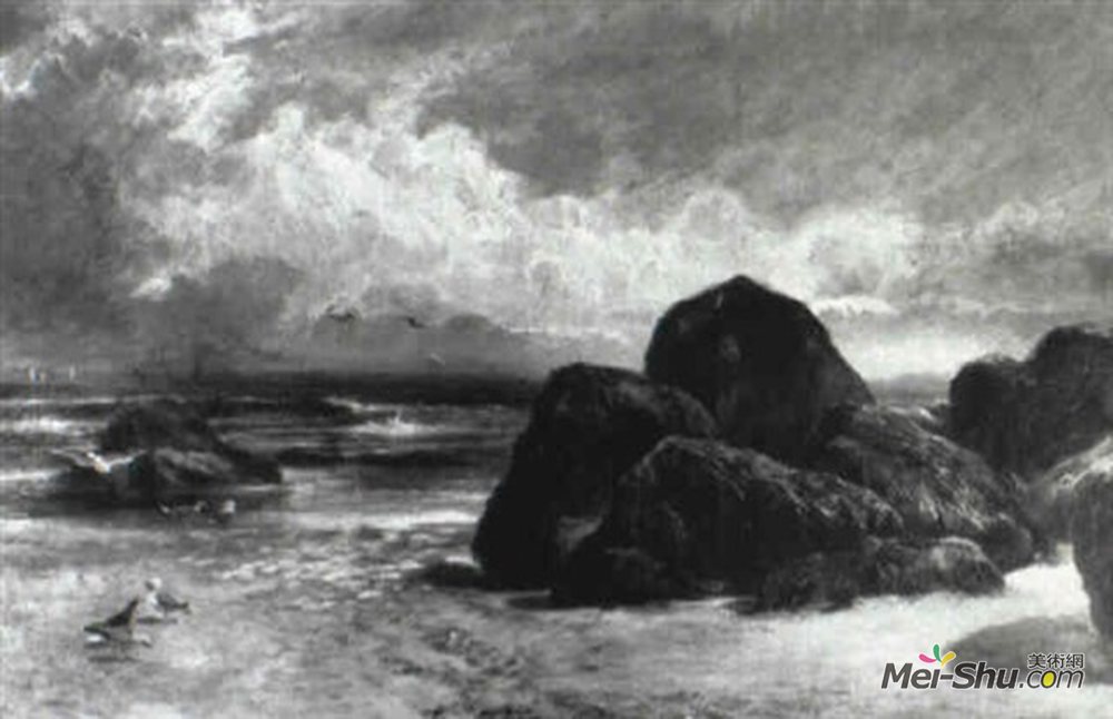 威廉·吉尔伯特·福斯特(William Gilbert Foster)高清作品《帆船海景》