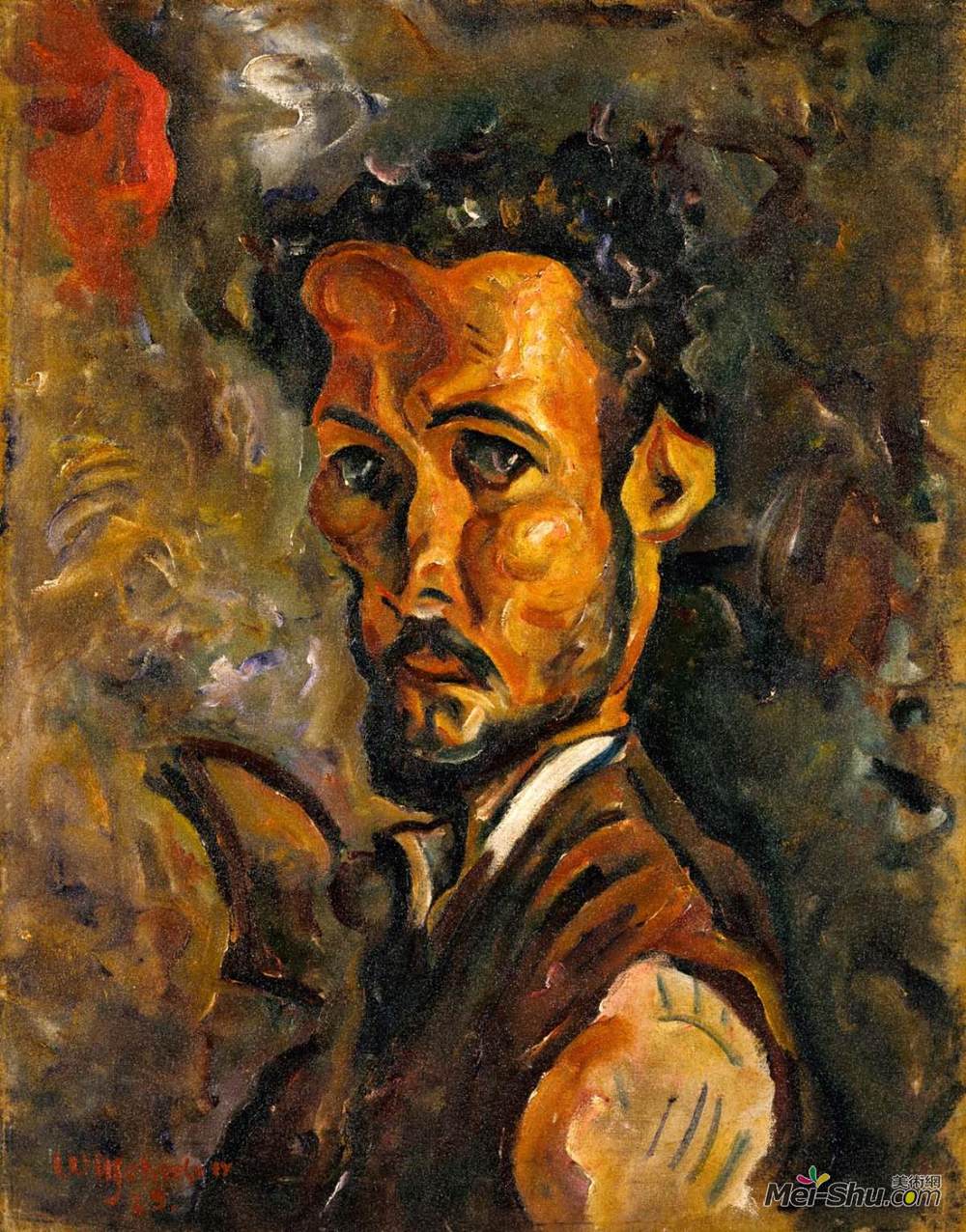 威廉·H·约翰逊(William H. Johnson)高清作品《自画像》