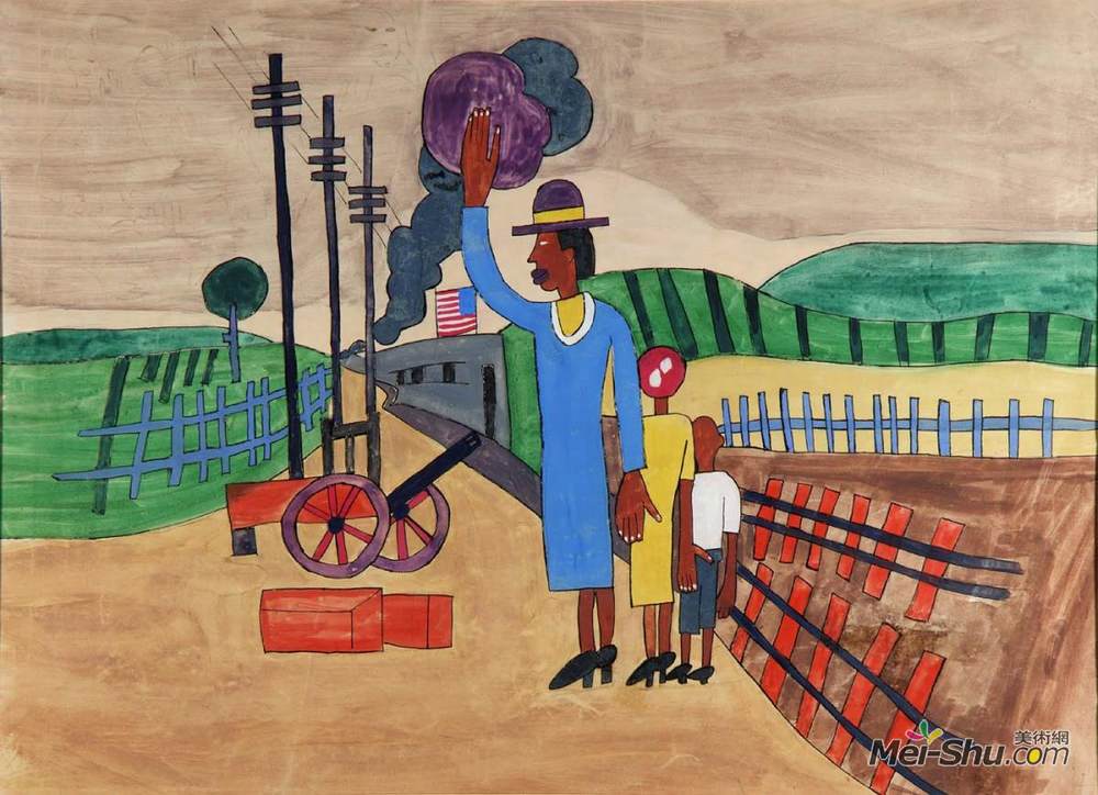 威廉·H·约翰逊(William H. Johnson)高清作品《再会》