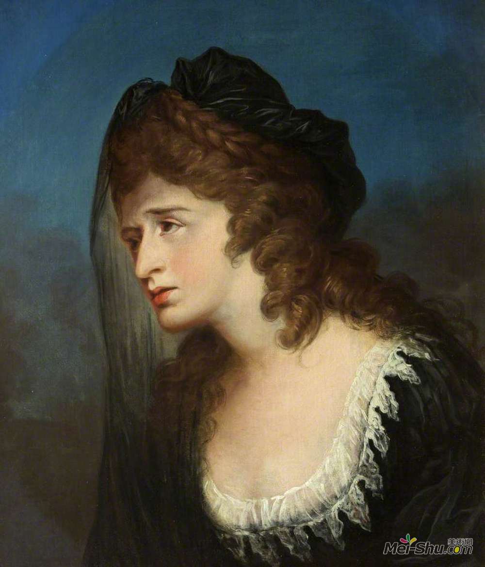 威廉·汉密尔顿(William Hamilton)高清作品《Sarah Siddons as Isabella from 'The Tragedy of Isabe》