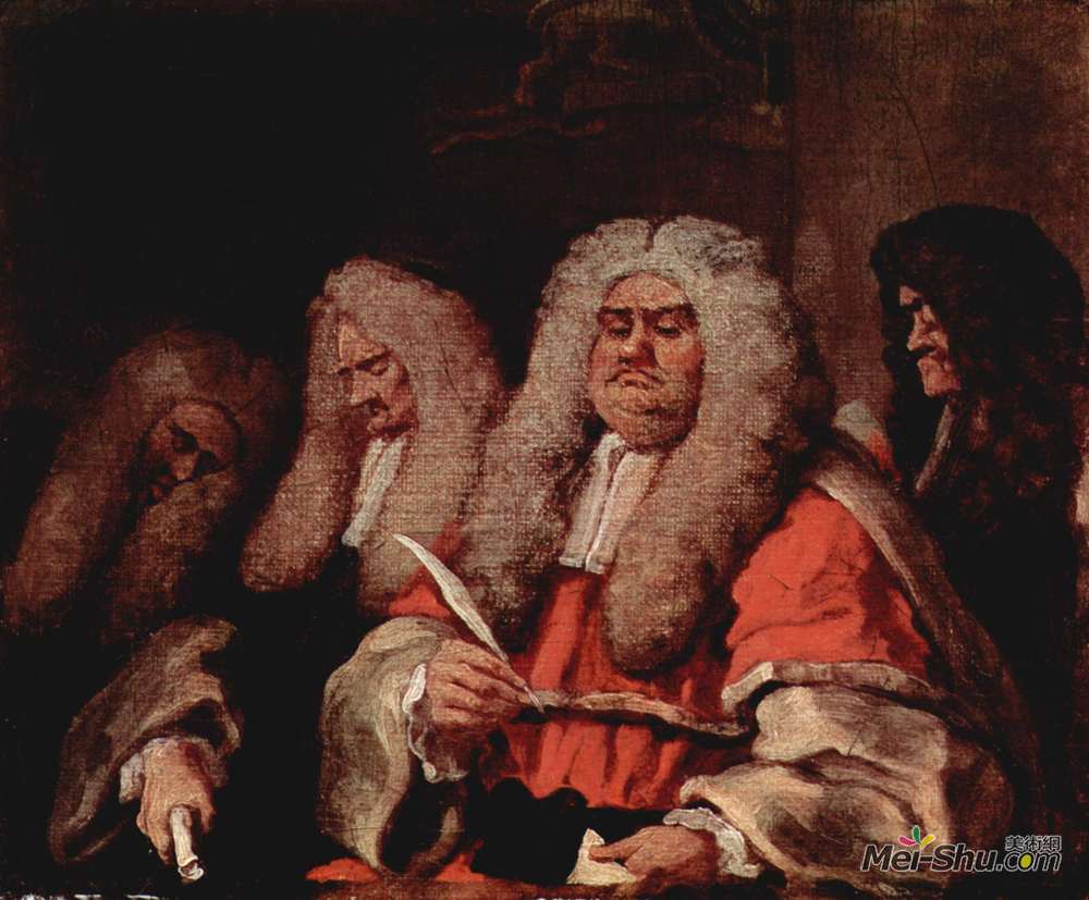 威廉·荷加斯(William Hogarth)高清作品《长凳》